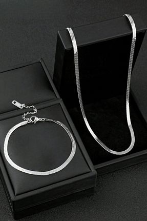 ست استیل طوسی مردانه استیل ضد زنگ The Collection - کد 929993161