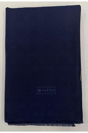 شال سرمه ای زنانه ابریشم Vakko - کد 929994904