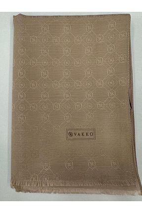 شال بژ زنانه ابریشم Vakko - کد 929994897