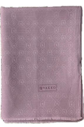 شال بنفش زنانه ابریشم Vakko - کد 929994899