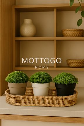 گل خشک و مصنوعی سبز Mottogo - کد 809912642