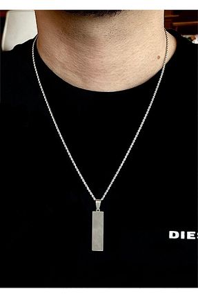 گردنبند استیل ( فولاد ) متالیک مردانه استیل ضد زنگ Tixy Pixy - کد 930002935