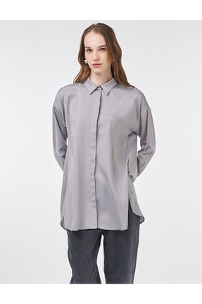 تونیک حجاب طوسی زنانه ویسکون Kayra - کد 930002569