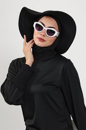 کلاه شنای حجاب مشکی زنانه Aisha