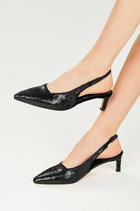کفش پاشنه بلند کلاسیک مشکی زنانه پارچه ای Mio Gusto - کد 930018778
