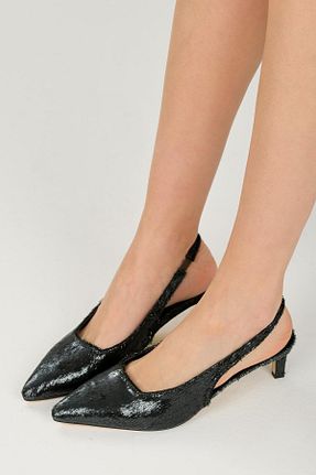 کفش پاشنه بلند کلاسیک سبز زنانه پارچه ای Mio Gusto - کد 930018901