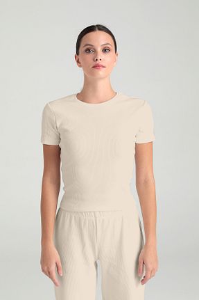 بلوز بژ زنانه ساده SHEISMONO - کد 930022809