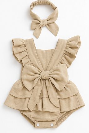 لباس بژ بچه گانه بافتنی nurbeli - کد 930076939