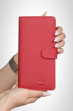 کیف پول قرمز زنانه سایز متوسط MFT Leather Design - کد 676507389
