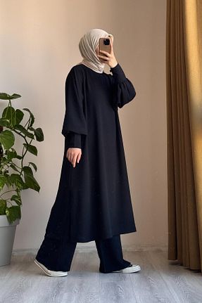 ست بالاتنه و پائین تنه حجاب مشکی زنانه Salopet ANDE - کد 930035548