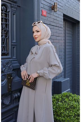 کلاه و ابایا بژ زنانه پلی استر KADEEM - کد 867559561