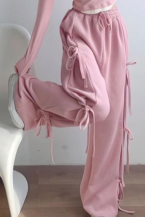 شلوار کرمگن صورتی زنانه پاچه گشاد Carpe - کد 930038436