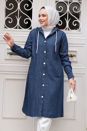 کلاه و ابایا سرمه ای زنانه پنبه ای N.S NEVA STYLE - کد 930032959