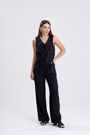 ست بالاتنه و پائین تنه مشکی زنانه بافتنی ikomteks - کد 930035600