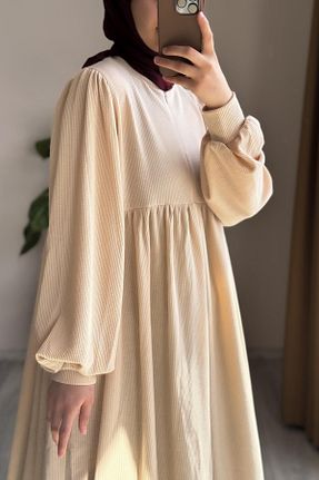 لباس حجاب بژ زنانه کلوش ANDE - کد 930033965