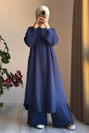 ست بالاتنه و پائین تنه حجاب سرمه ای زنانه Salopet ANDE - کد 871168382