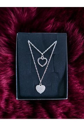 گردنبند نقره طوسی زنانه 925 عیار ErdoğanSilver - کد 930044994