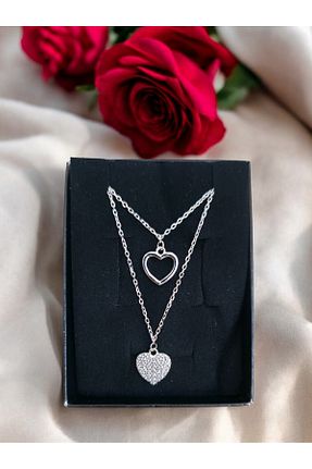 گردنبند نقره طوسی زنانه 925 عیار ErdoğanSilver - کد 930044994