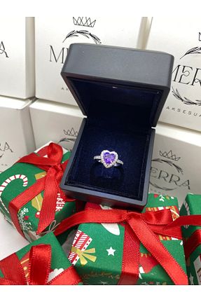 انگشتر استیل (فولاد) بنفش زنانه استیل (فولاد) merraaksesuar - کد 929660034