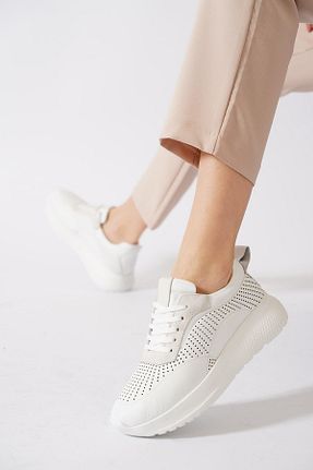 کفش اسنیکر سفید زنانه بند دار Moda Pie - کد 930129869