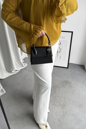 کیف دوشی مشکی زنانه چرم مصنوعی leonas - کد 930044588