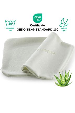 روکش بالش سفید Aloevera Rudu - کد 930064191