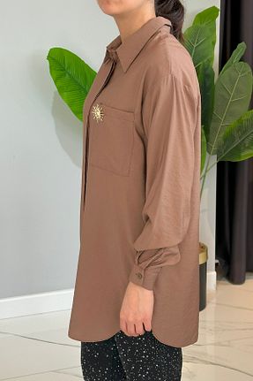 پیراهن حجاب قهوه ای زنانه رگولار Missemramiss - کد 930065842