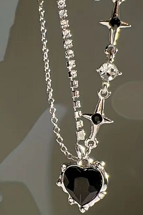 گردنبند جواهر مشکی زنانه زیرکن ZEYZON - کد 930066697