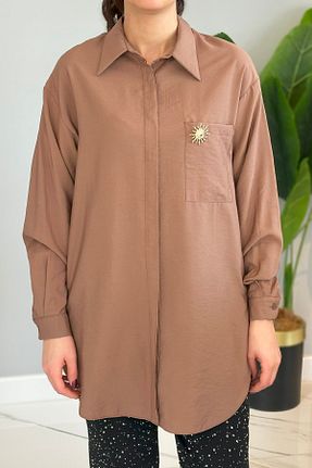 پیراهن حجاب قهوه ای زنانه رگولار Missemramiss - کد 930065842