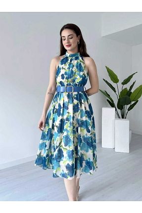 لباس آبی زنانه بافتنی LUXLIGHT - کد 930071226