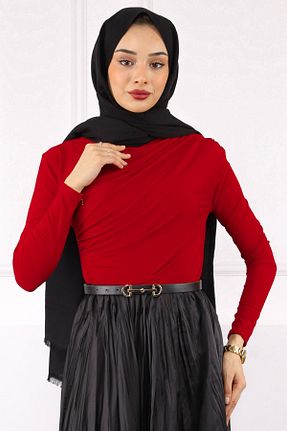 بلوز حجاب قرمز زنانه رگولار İmajButik - کد 651548915