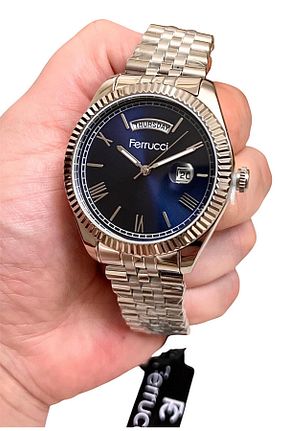 ساعت مچی سرمه ای مردانه 41-46 میلی متر Ferrucci - کد 930076381