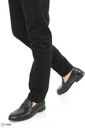 کفش کژوال مشکی مردانه چرم خالص DOCKA - کد 930073026