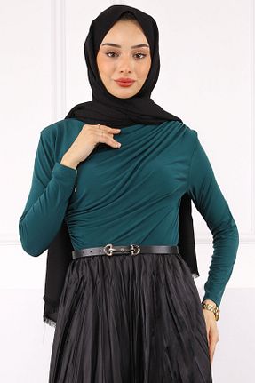 بلوز حجاب سبز زنانه رگولار İmajButik - کد 767538756