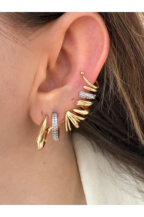 گوشواره جواهر زرد زیرکن Pinery Jewels - کد 930106619
