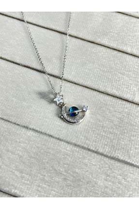 گردنبند استیل ( فولاد ) طوسی زنانه استیل ضد زنگ JANRA WORLD - کد 930092633