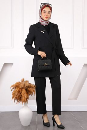 ست بالاتنه و پائین تنه حجاب مشکی زنانه رگولار İmajButik - کد 930107713