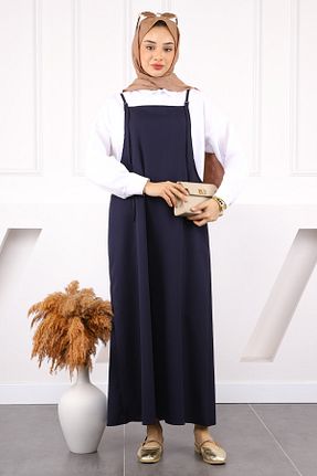 لباس حجاب سرمه ای زنانه رگولار İmajButik - کد 930107362