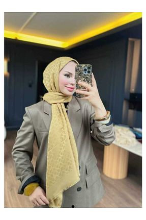 شال طلائی زنانه کشمیر VALORSCARF - کد 930100341