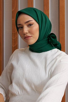 روسری سبز پلی استر Silk Home - کد 930087752