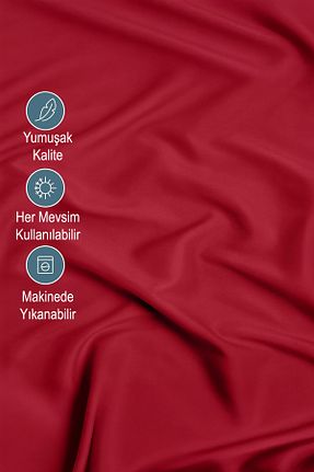 ست ملحفه دونفره قرمز میکروفیبر TeksNil Home - کد 930103680
