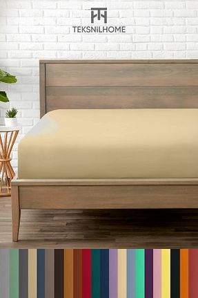 ست ملحفه دونفره بژ میکروفیبر TeksNil Home - کد 930103648