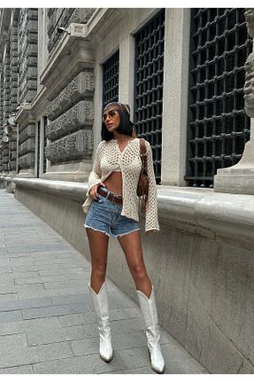 شلوارک و برمودا رنگی زنانه فاق بلند Diviny - کد 930131008
