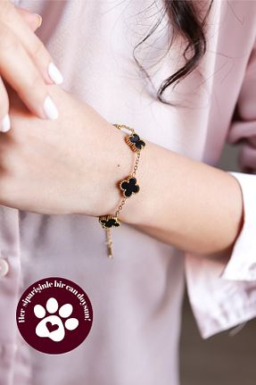 دستبند استیل (فولاد) زرد زنانه استیل ضد زنگ ATALYA ACCESSORY - کد 922242070