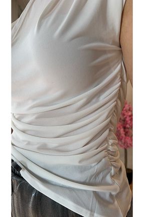 بلوز سفید زنانه ساده fidoş - کد 929959340