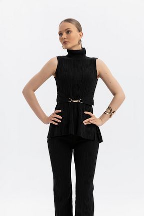ست بالاتنه و پائین تنه مشکی زنانه تریکو SOFT - کد 904986235