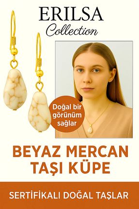 گوشواره جواهر رنگی سنگ طبیعی Erilsa - کد 930143337