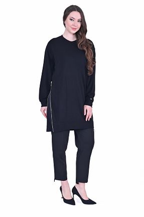 تونیک حجاب مشکی زنانه پنبه ای Invee - کد 875492051