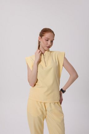 ست بالاتنه و پائین تنه زرد زنانه پلی استر X Medical Wear - کد 929982700