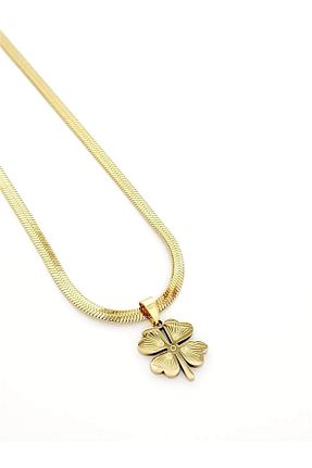 گردنبند استیل ( فولاد ) طلائی استیل (فولاد) hena - کد 930160906
